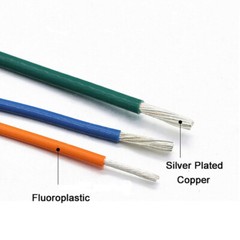 PTFE F46 Multi-Strand Silver Plated Copper Wire Electronic Cable 0.05mm²~10mm²