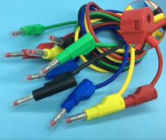 4mm Stackable Banana Plug 14AWG 0.5M/1M/2M Test Lead cables Retractable Shrouds