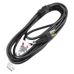 GRAINGER APPROVED 5XFN7ID Power Cord,5-15P,SJT,15 ft.,Blk,13A,16/3 5XFN7