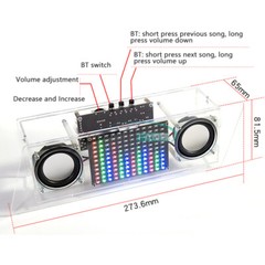 Electronic Soldering Audio Spectrum Bluetooth Speaker Kit LED Music Spectrum DIY