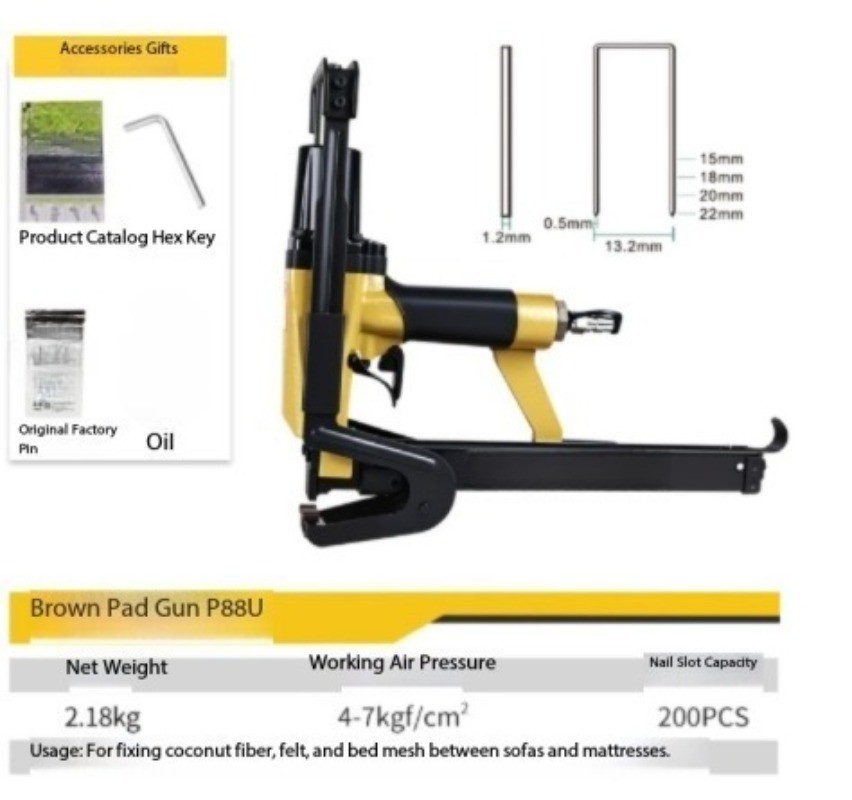 Pneumatic Palm Pad Gun, Pneumatic C-Clip Gun, Palm Pad Gun, Pad Stapler