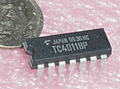 1 NOS ORIGINAL GENUINE TOSHIBA TC4011BP JAPAN QUAD 2 INPUT NAND GATE 14-DIP IC