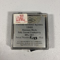 NBS Standard Reference Material 1860 Aluminum Block R123 Red Conductivity Eddy
