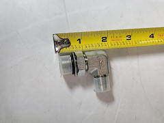 LOT OF 4 NEW Parker Electrical Fitting SMA-06 Elbow 3/8 O RING 90 DEGREE, STEEL