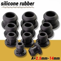 Silicone Rubber Plug Bungs Cable Wiring Protect Bushes Black 2.5mm~51mm