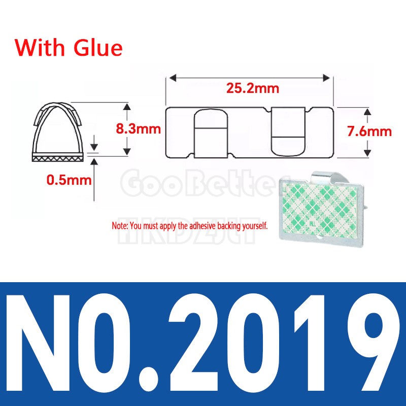 Self Adhesive Cable Clips Stays Wire Tidy Organiser Holder Wiring Clamp Stick On