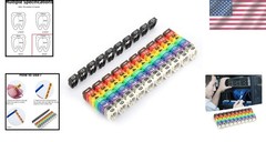 100 PCS Wire Markers – Color-Coded Plastic Number Labels for Easy Identification