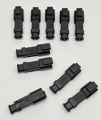 LOT OF 10, AT04-2P-SR02BLK AMPHENOL RECEPT, 2-WAY, SR, RD SEAL, BLACK
