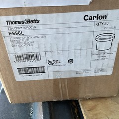 Carlon E996L-CAR, 3″, Conduit to Enclosure, Gray, PVC, Box Adapter, 1 pc