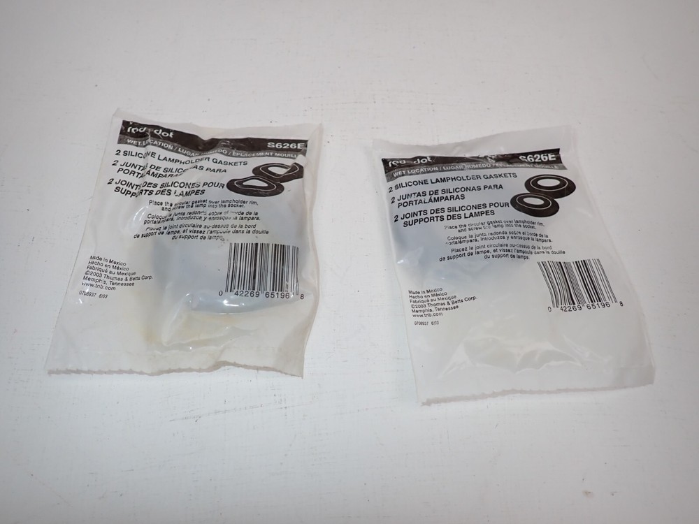 Floodlight Bulb Gasket Silicone Medium Wet Location 4 each RED DOT S626E