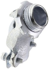 Bridgeport Fittings 800, 3/8″, 1/2″ KO, Iron, 45D, AC/Flex Connector, 1 pc