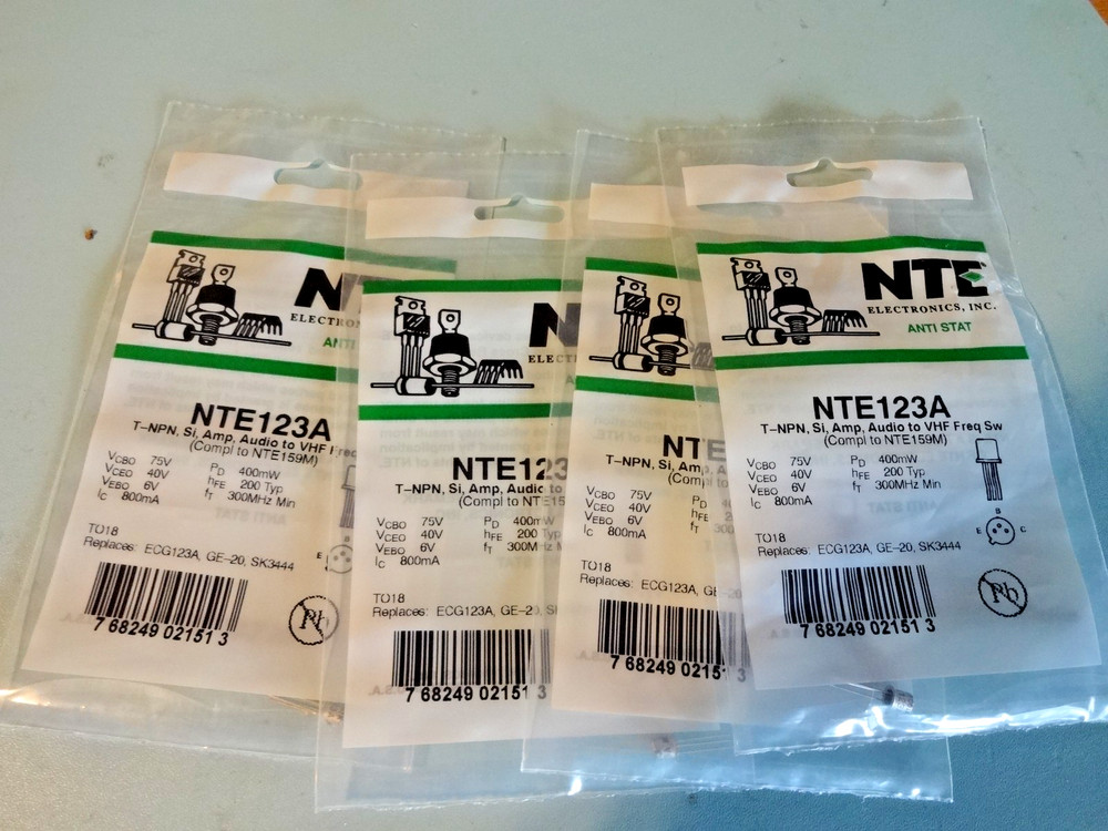 NTE NTE123A Silicon Complementary Transistor General Purpose 4PK