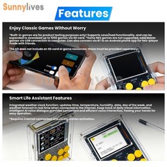 DIY Game Console Kit LCD Multifunctional Weather Clock AI Voice Dialogue Gift