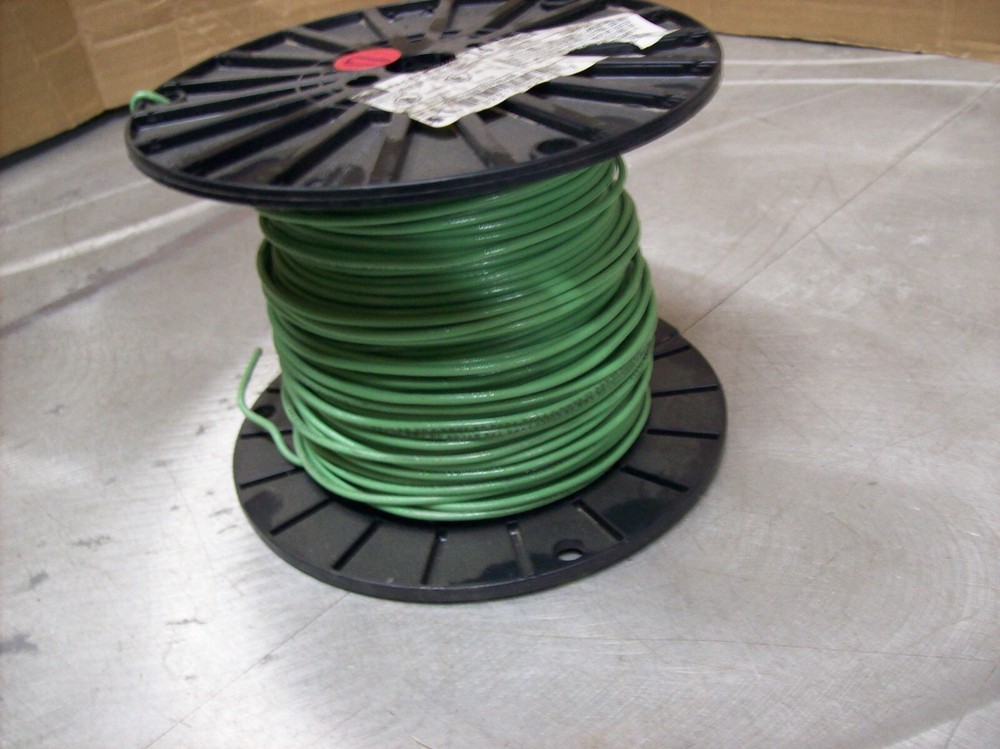 #17) NEW Spool of Electric Wire – 14 Guage Solid 200′ Green