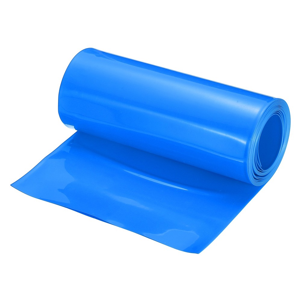 Battery Wrap Heat Shrink Tubing 102mm Dia 160mm Flat 8 Feet Blue