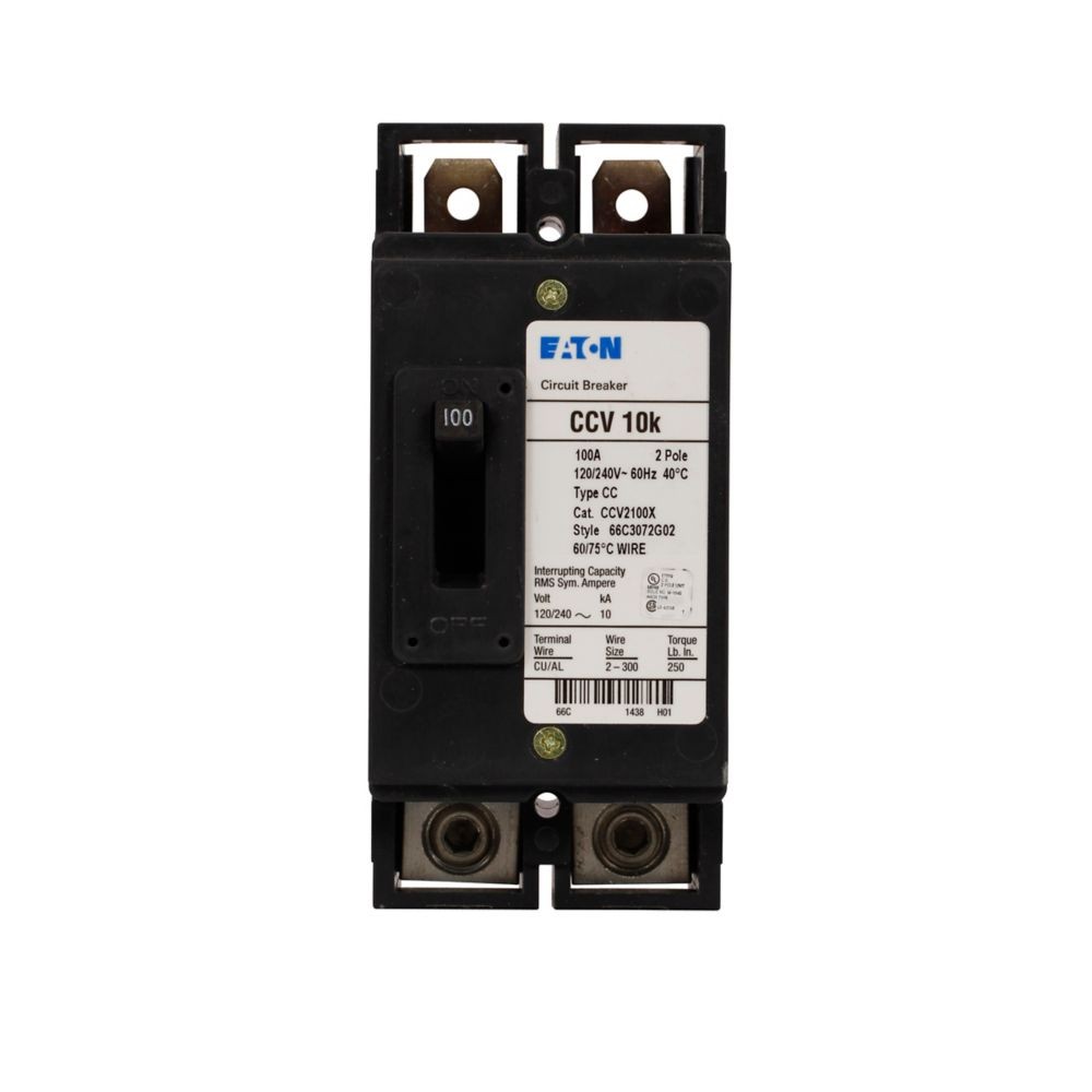 Eaton CCV2200X 200A 10kAIC 2-Pole 120/240V Tenant Main Breaker