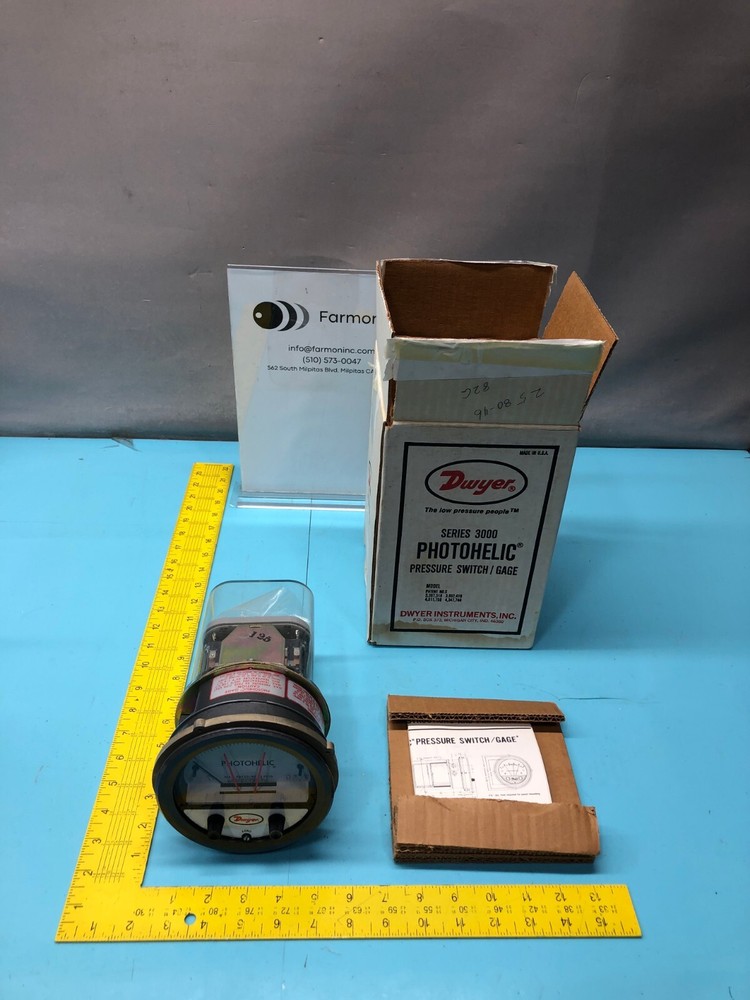DWYER SERIES 3000 PHOTOHELIC PRESSURE SWITCH GAUGE, 3000-00NC, 147427