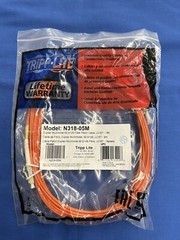 Tripp Lite N318-05M 62.5/125 Lc/st Fiber Patch Cable 5m 16ft New (Bin#1)