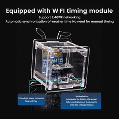 ESP8266 DIY Electronic Kit OLED Display Mini Clock+Case DIY Soldering Project