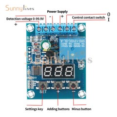 9V/12V/24V Voltage Detection Module Relay Circuit Monitoring Module 0-99.9V NEW