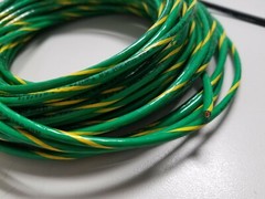 12 GAUGE THHN WIRE 25 FEET EA THWN 600V COPPER STRANDED GREEN/YELLOW GROUND