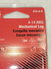Gardner Bender GBTA-6-S 4-14AWG Mechanical Lug 10 Packs of 2