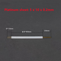 0.1-0.2mm Platinum Electrode Holder Purity 99.99% Platinum Sheet Plate Electrode