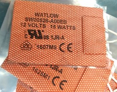 Watlow 15W 2×3″ Silicone Rubber Heater Pad 260°C 12VDC w Thermocouple LOT OF 26