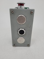 E-3PBX Hoffman Pushbutton Enclosure w/ Pushbutton and Red Light- Next Day Option