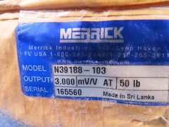 NEW MERRICK WB-LOADCELL N39188-103 3.000 MVV AT 50LB 1YEAR WARRANTY