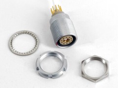 1) New Genuine LEMO ECG.2B.810.CLN2 Panel Mount Connector 10 LV+ 1 CoAx Contacts