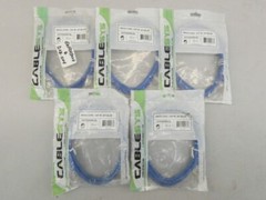 *Lot of 5* Cablesys GCPO888905-BL Patch Cord, CAT 5e, 5FT, Blue – NEW Surplus!