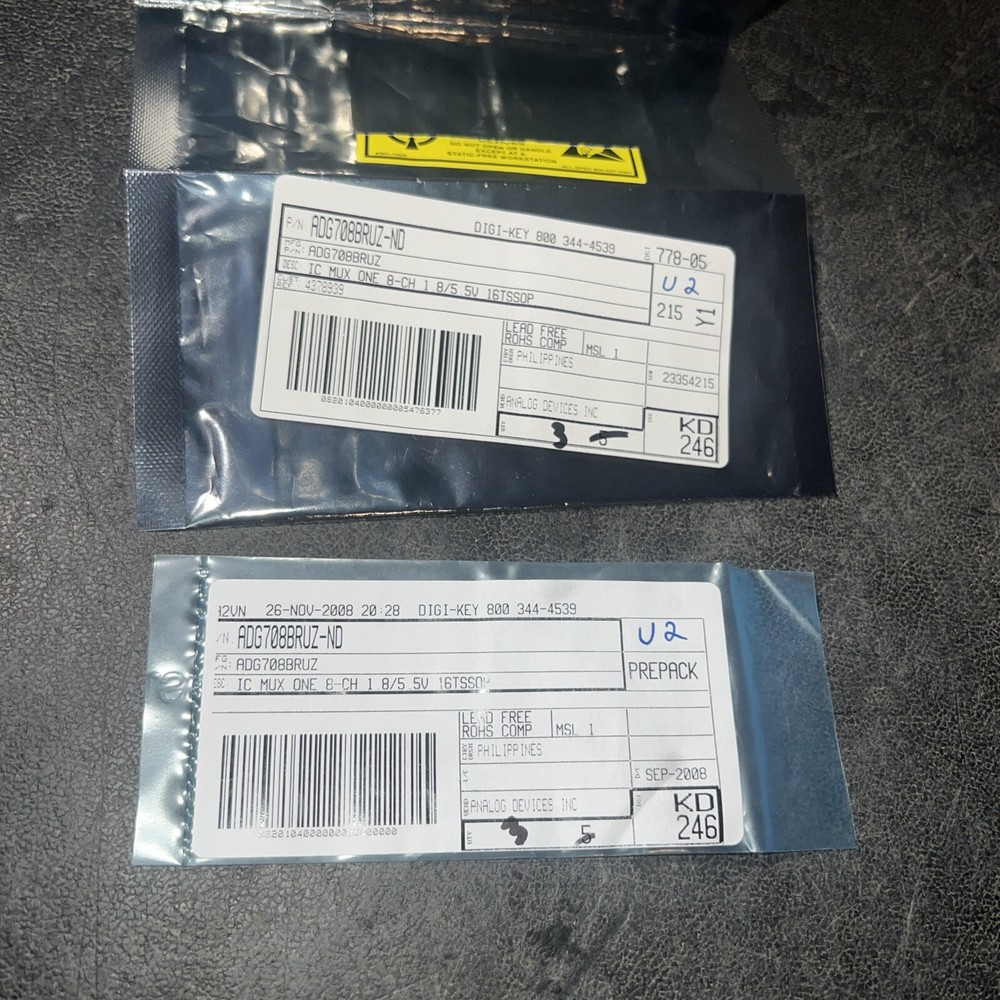 Analog Devices Inc. 1 Circuit IC Switch 8:1 4.5Ohm 16-TSSOP ADG708BRUZ QTY 3