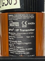Moore IPH2 I/P Transmitter Signal Converter 1PH2/4-20MA/3-15PSIG/20PSI