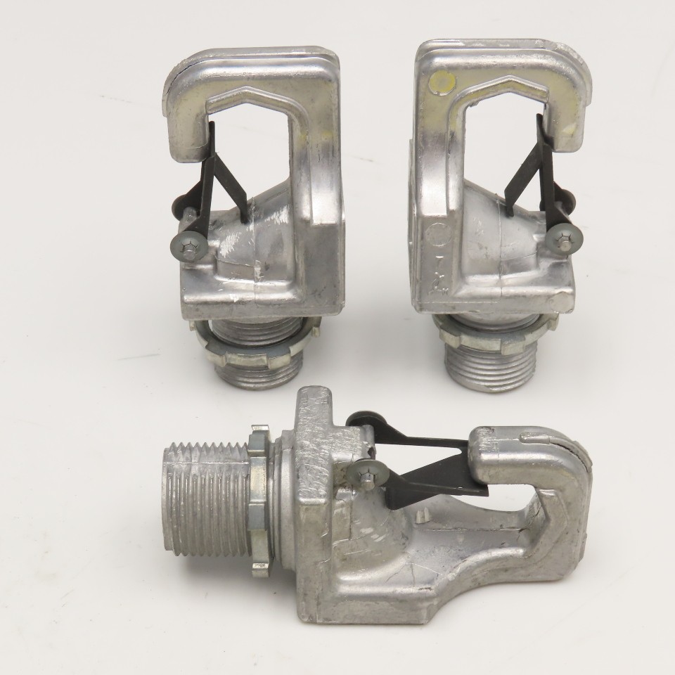 3/4″ HID Fixture Hanger Safety Hook Cast Aluminum Lot Of 3