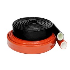 1/2/3/5m Silicone Fiberglass Tube Coated Glass Fiber Braided Fireproof Sleeve