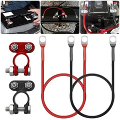 10AWG 100cm Connectors for Battery Terminals w/ 3/8″ Lugs Car Inverter Golf Cart