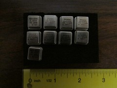 9 DIP Crystal Oscillators 9 Different Frequencies NOS