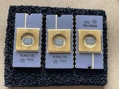 3 Pc Motorola MCM68708L IC EPROM 24 Pin Gold Heads Rare.