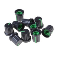 10x Potentiometer Switch Knob Cap Hole Dia 6mm Volume Control Rotary Knob Cap.N8