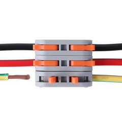 XHF 90pcs Compact Lever Connectors – Electrical Wire Terminals 90PCS, Orange