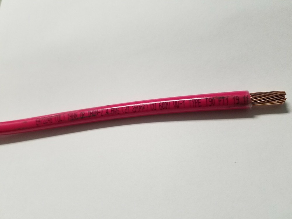 50′ EA THHN THWN 4 AWG GAUGE RED