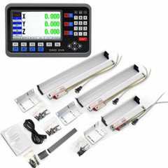 3 Axis DRO + 3pc 150+200+500mm Linear Scales LCD Display Digital Readout Kit