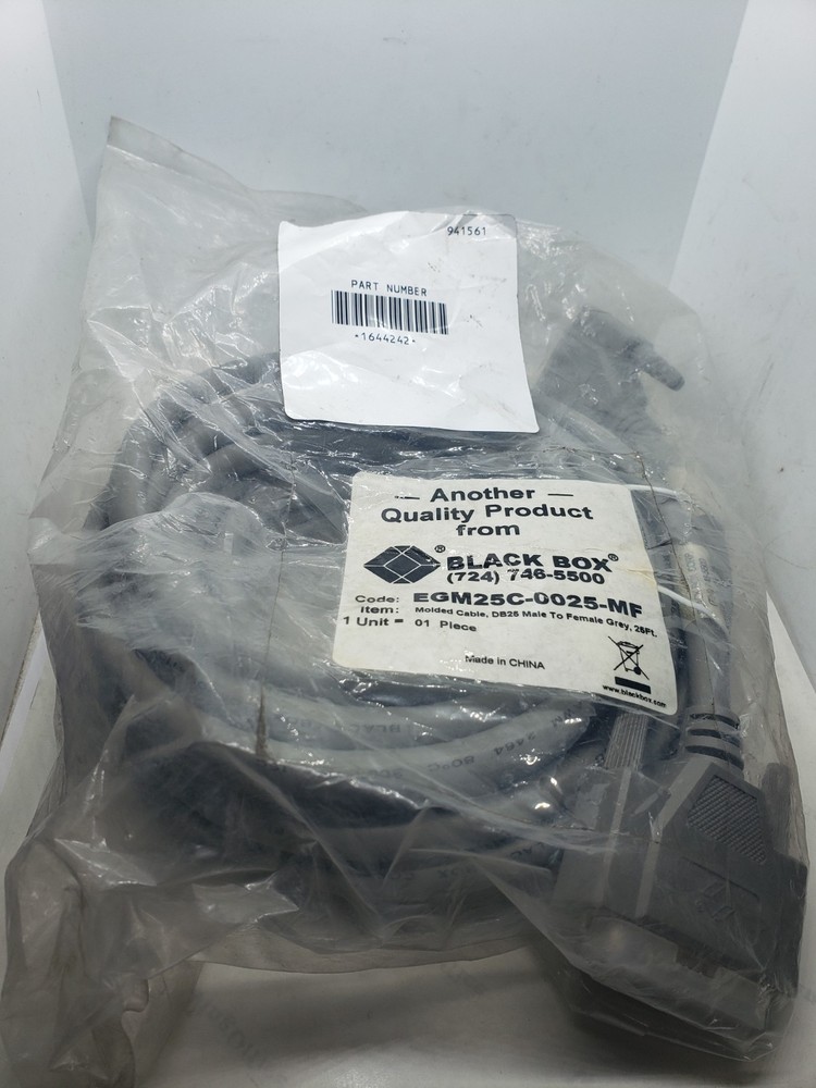 BLACK BOX EGM25C-0025-MF CORDSET CABLE 25ft, NIB