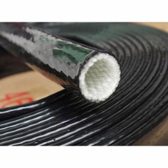 Silicone / Fibreglass Fire Sleeving Protective Heat Shield Sleeve Black φ4~100mm