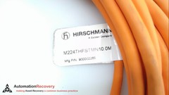HIRSCHMANN M224THFSTMN10.0M ORANGE DOUBLE-ENDED CORDSET, M12 #277406