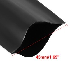 PVC Heat Shrink Tubing 43mm Flat Width for 26650 2M Black