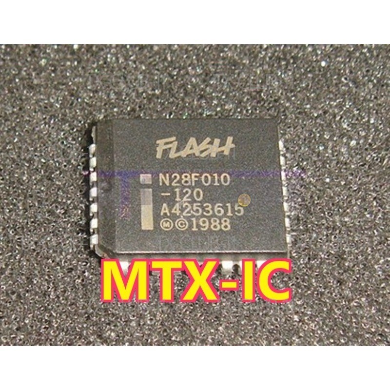 MTX-IC 5X N28F010-120 PLCC-32 28F010 1024K (128K 8) FLASH MEMORY NEW Fast