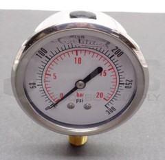 NEW DYNAMIC FLUID COMPONENTS CF1P-020A PRESSURE GAUGE 300PSI 2.5″ DIAL