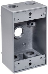 Southwire WB1575, 3/4″ Hub, 1-Gang, Gray, Aluminum, Weatherproof Box, 1 pc